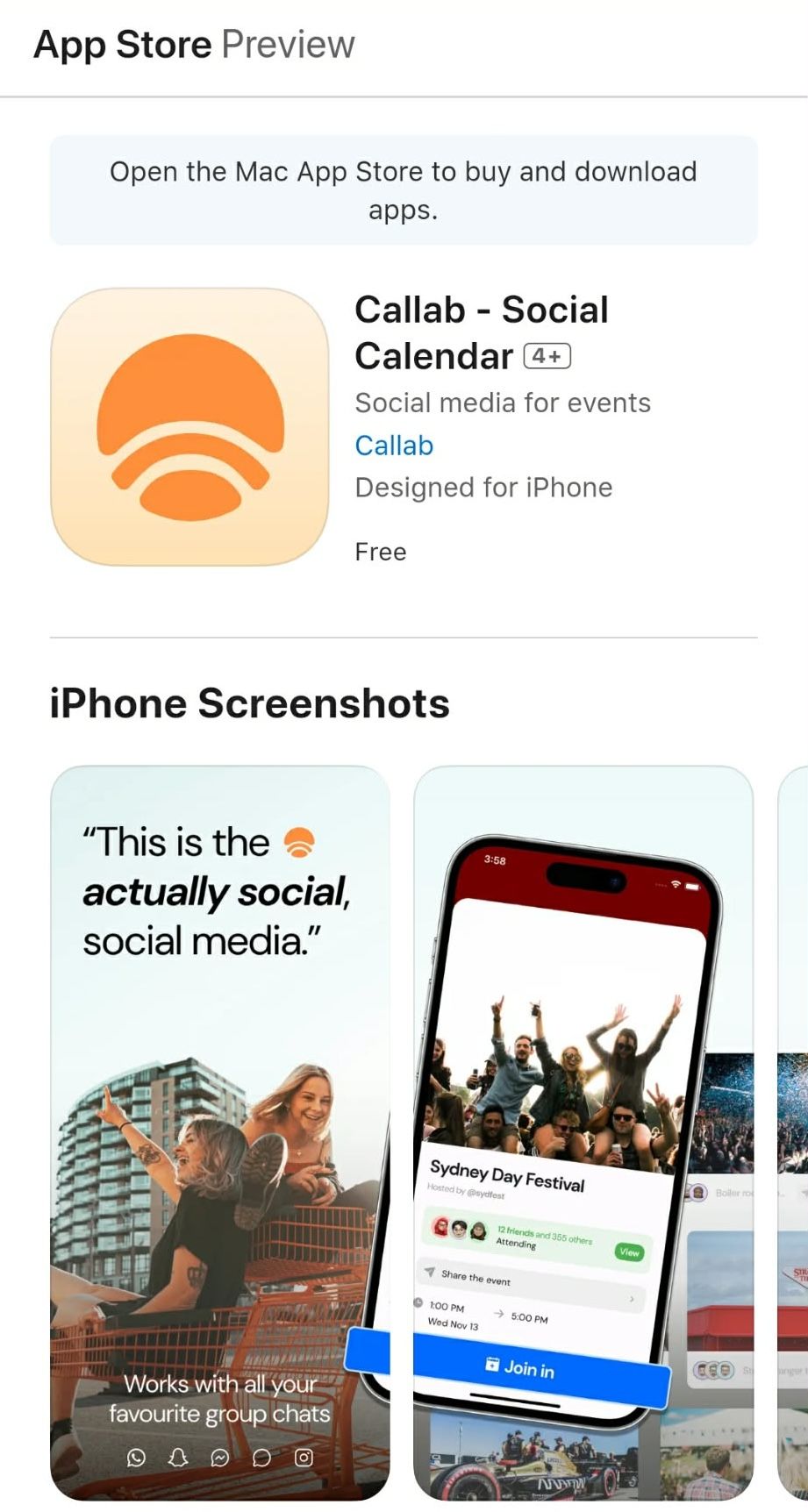 App store landing page